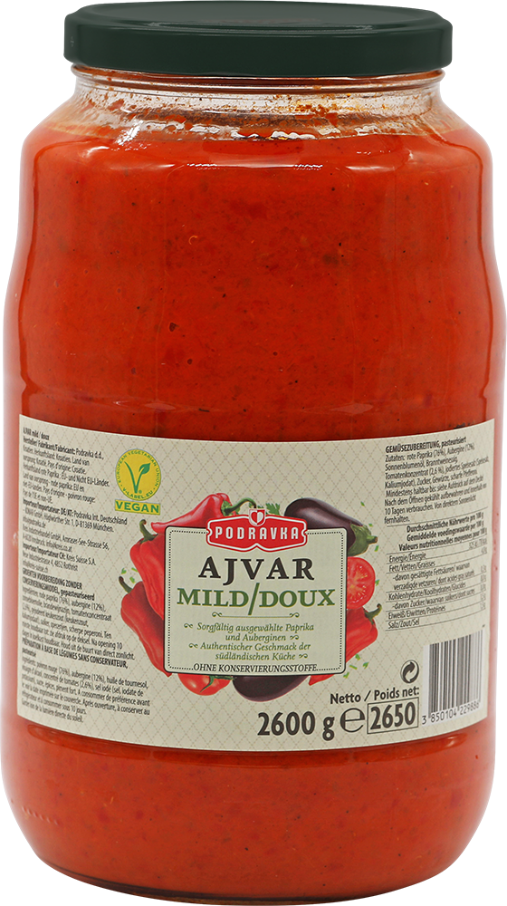Ajvar Podravka 2,6kg doux